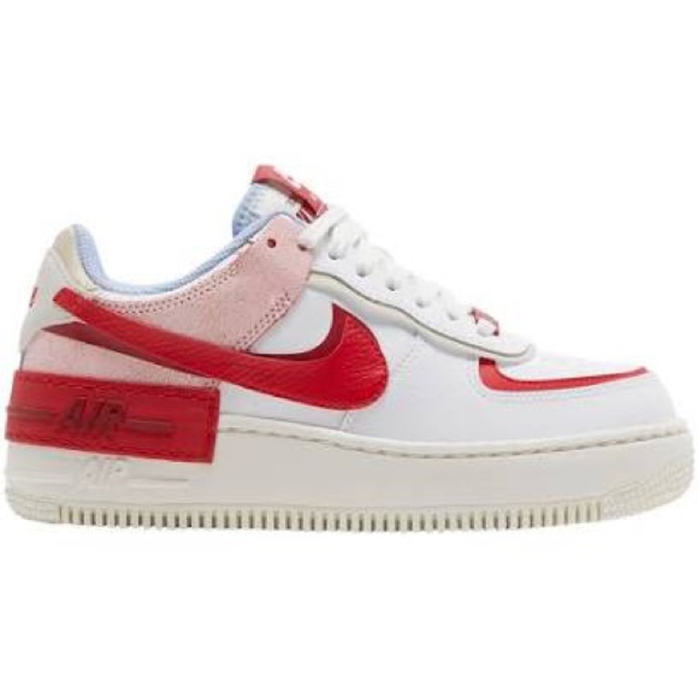 Brand New! Air Force 1 Low Shadow "Red Cracked Leather" sneakers